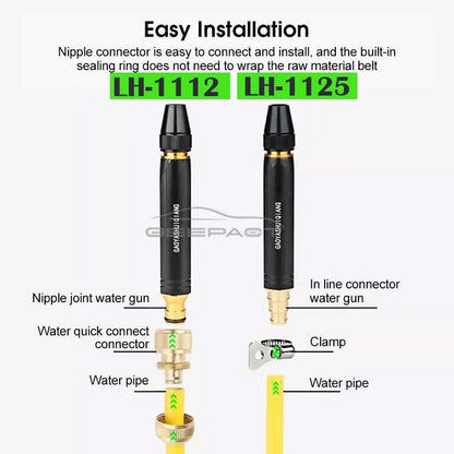 High Pressure Hose Nozzle – Adjustable Brass Water Spray Gun