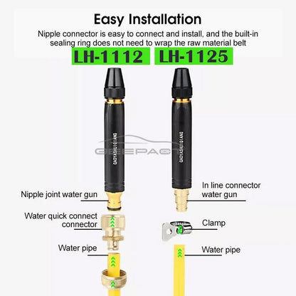 High Pressure Hose Nozzle – Adjustable Brass Water Spray Gun